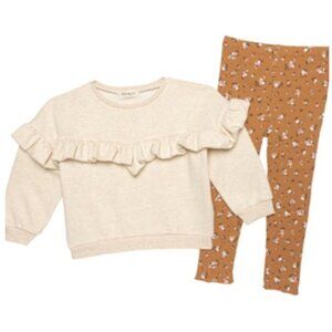 $18 ADD ON Rabbit + Bear set 12M Jamie Kay Zara matching‎ floral top sweatshirt